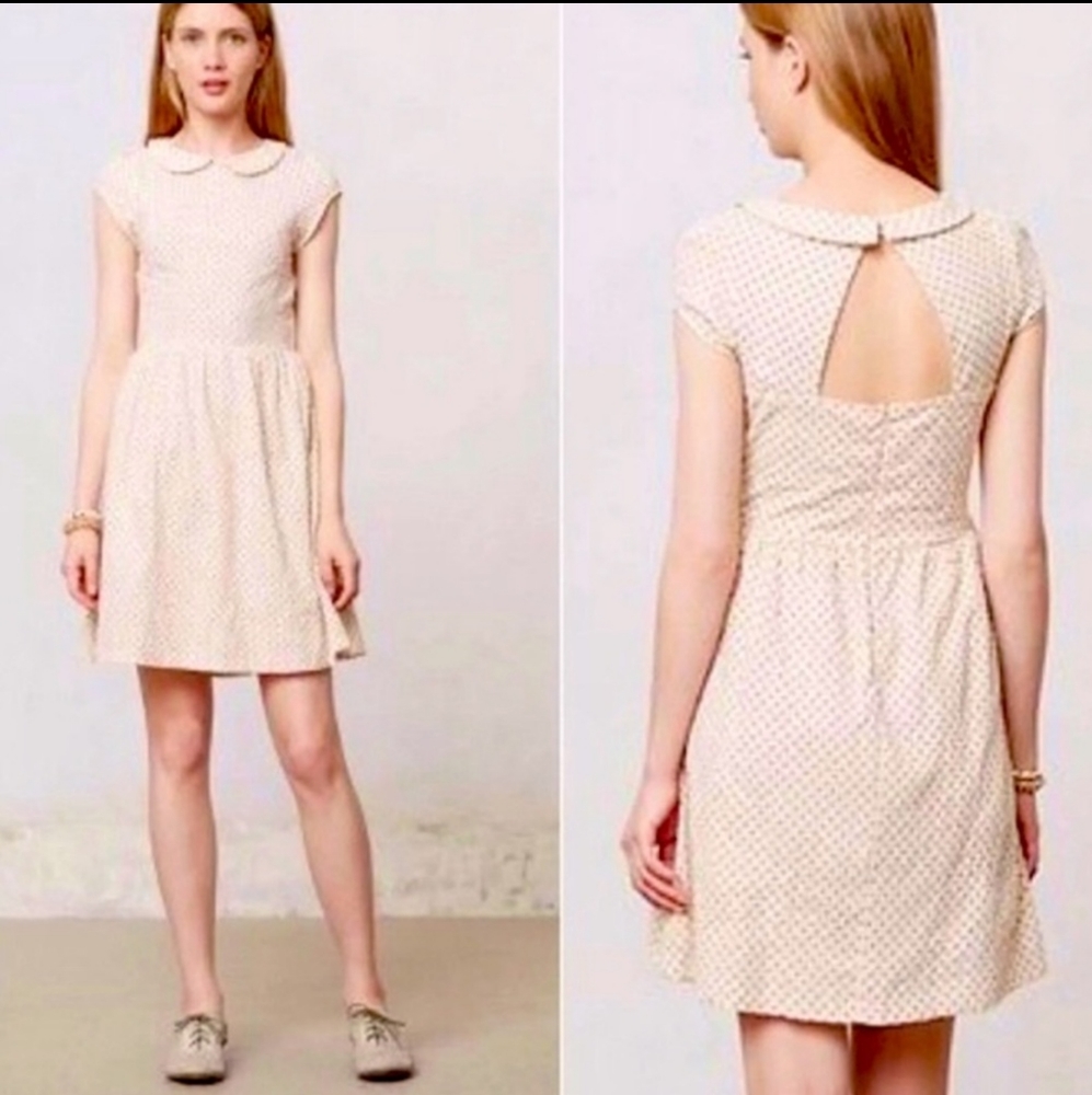 Anthropology Dear Creatures polkadot dress size L
